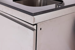 Double door Sink Cabinet with Tap Stainless Steel Outdoor Kitchen Islands