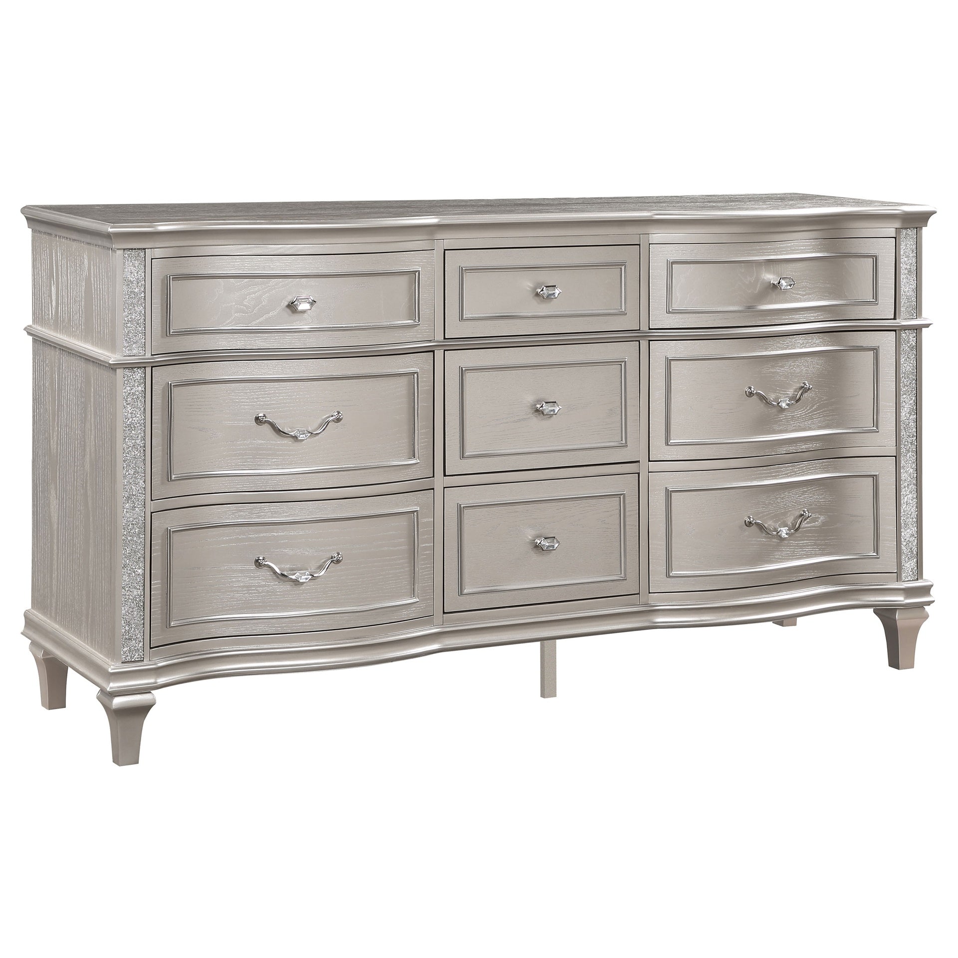 Evangeline Silver Oak 4-piece Eastern King Bedroom Set