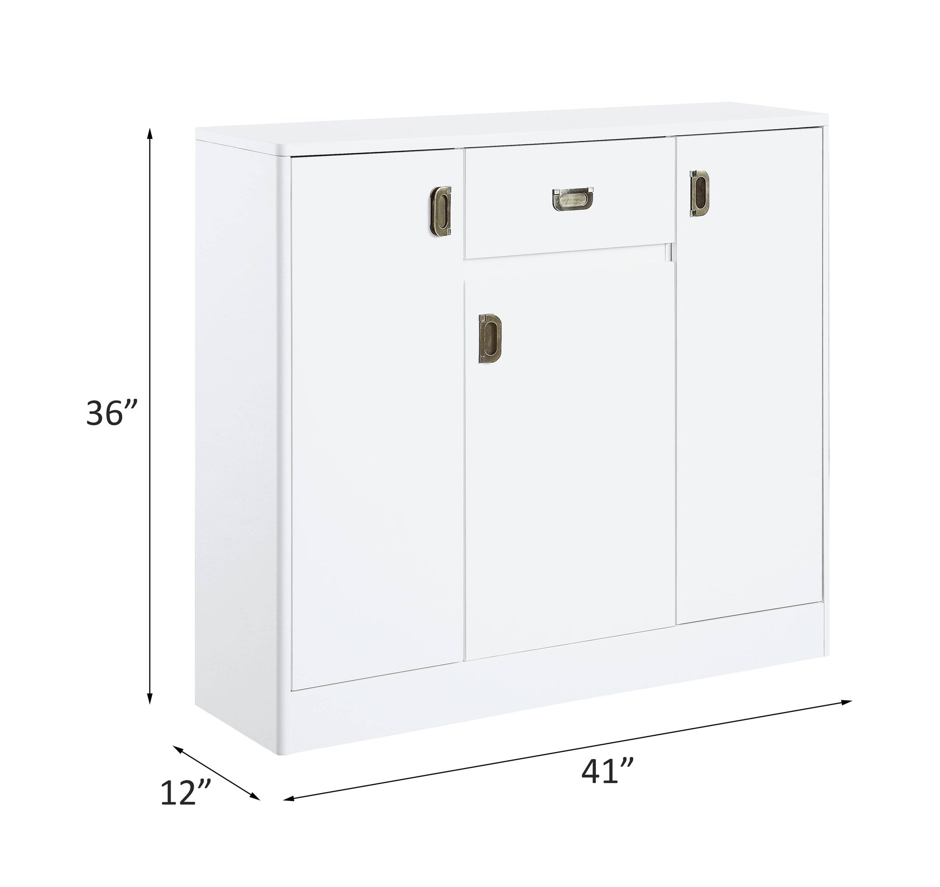 Pagan White High Gloss Finish Server