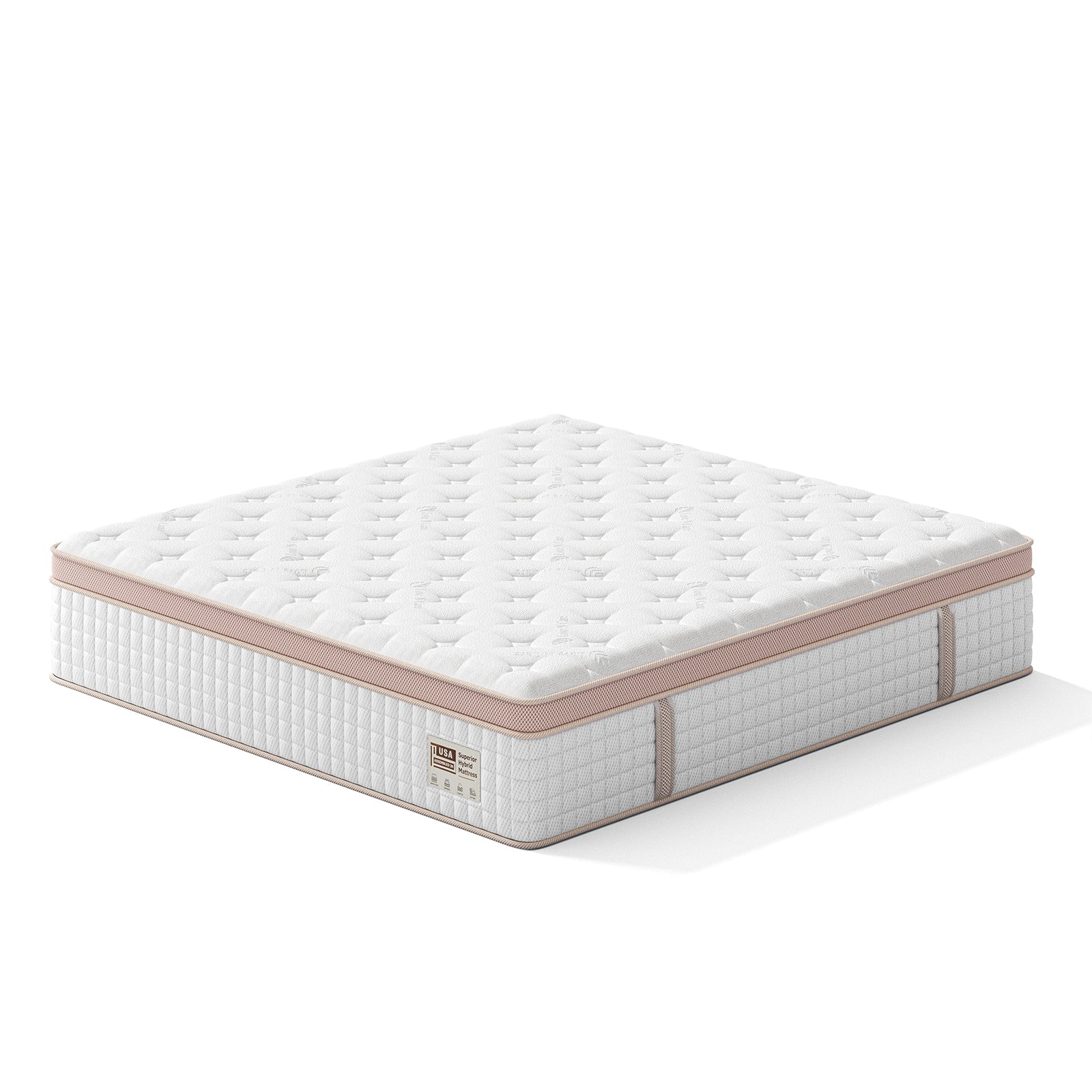 14 Inch Firm Hybrid Mattress – King Size – Gel Memory Foam & Pocket Springs – Pressure Relief, Motion Isolation, Ergonomic Modern Bed