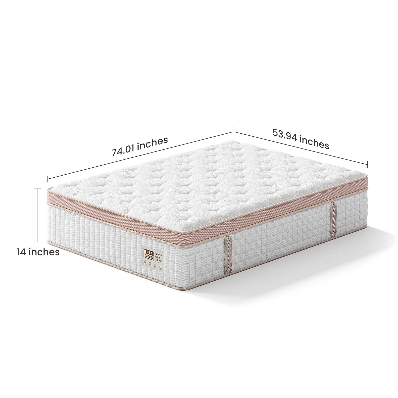 14 Inch Firm Hybrid Mattress – Full Size – Gel Memory Foam & Pocket Springs – Pressure Relief, Motion Isolation, Ergonomic Modern Bed