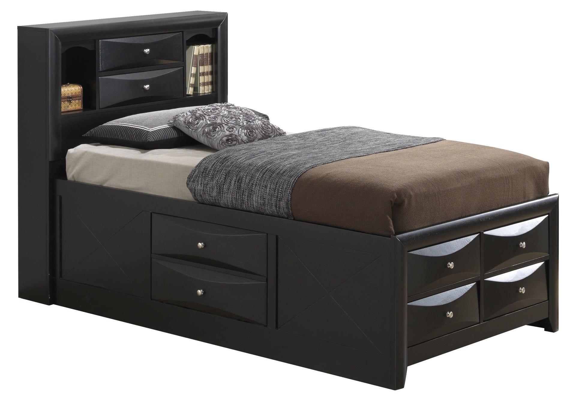 Modern Twin Storage Bed With Sleek Design