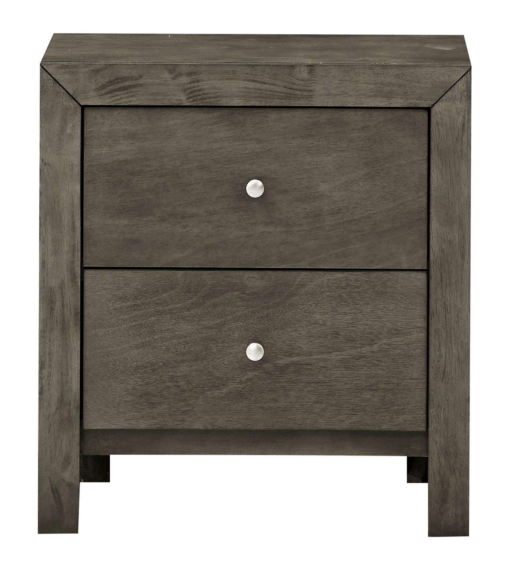 Chic Gray Transitional Nightstand