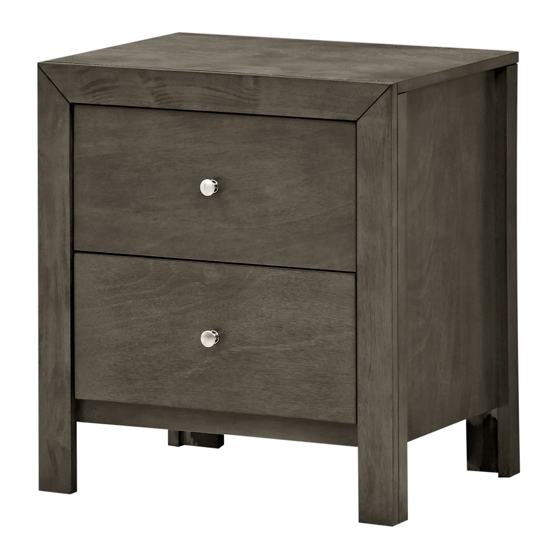 Chic Gray Transitional Nightstand
