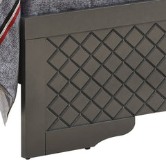 Verona G6702C-QB3 Queen Bed , Metalic Black
