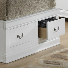 Elegant White Twin Storage Bed Design