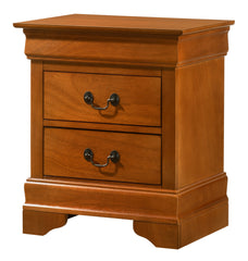 Elegant Oak Nightstand With 2 Drawers