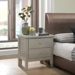 Elegant Silver Champagne Nightstand