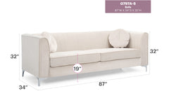 Delray G797A-S Sofa ( 2 Boxes ) , IVORY