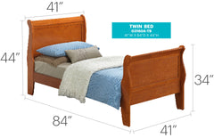 Louis Phillipe G3160A-TB Twin  Bed , Oak