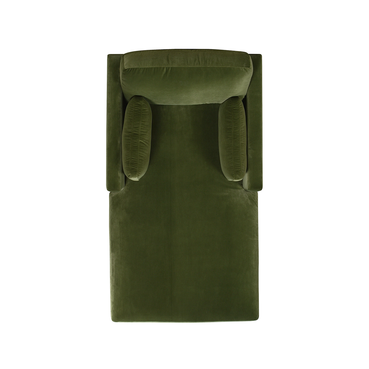 Knox 65" Modern Farmhouse Chaise Lounge Chair, Olive Green Performance Velvet