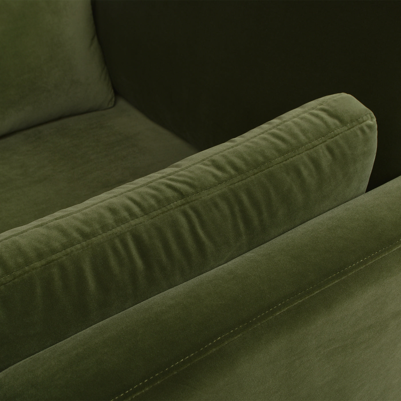 Knox 65" Modern Farmhouse Chaise Lounge Chair, Olive Green Performance Velvet