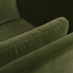 Knox 65" Modern Farmhouse Chaise Lounge Chair, Olive Green Performance Velvet