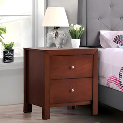 Elegant Cherry Nightstand With Storage
