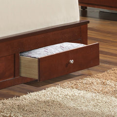 Stylish Cherry Storage Bed For Modern Spaces