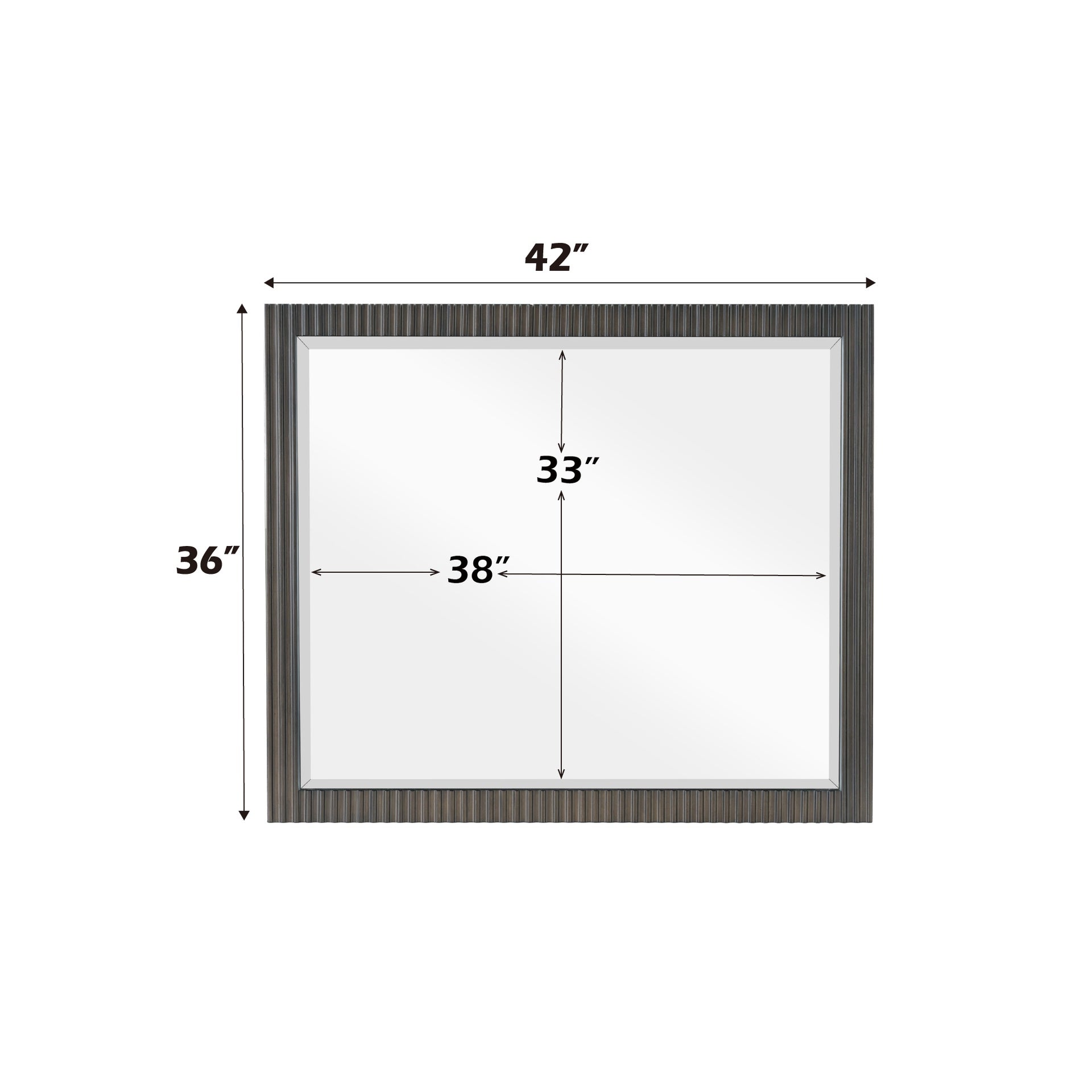 Clayten Espresso Finish Mirror