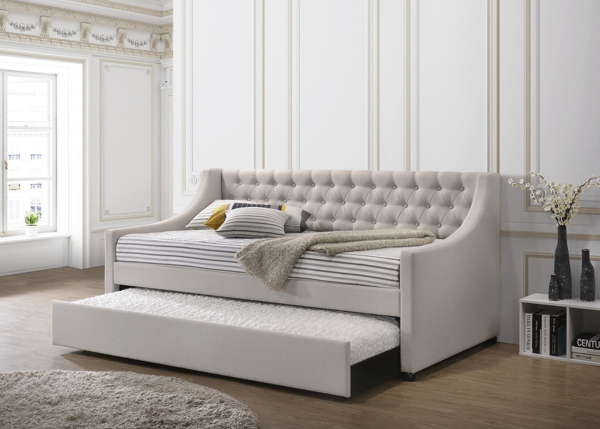 Lianna Fog Fabric Daybed W/Trundle (Twin)
