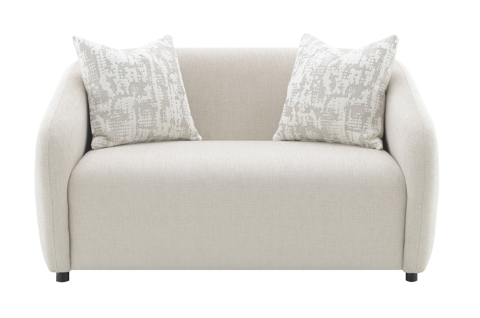 Etienne Beige Linen Loveseat w/3 Pillows