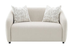 Etienne Beige Linen Loveseat w/3 Pillows