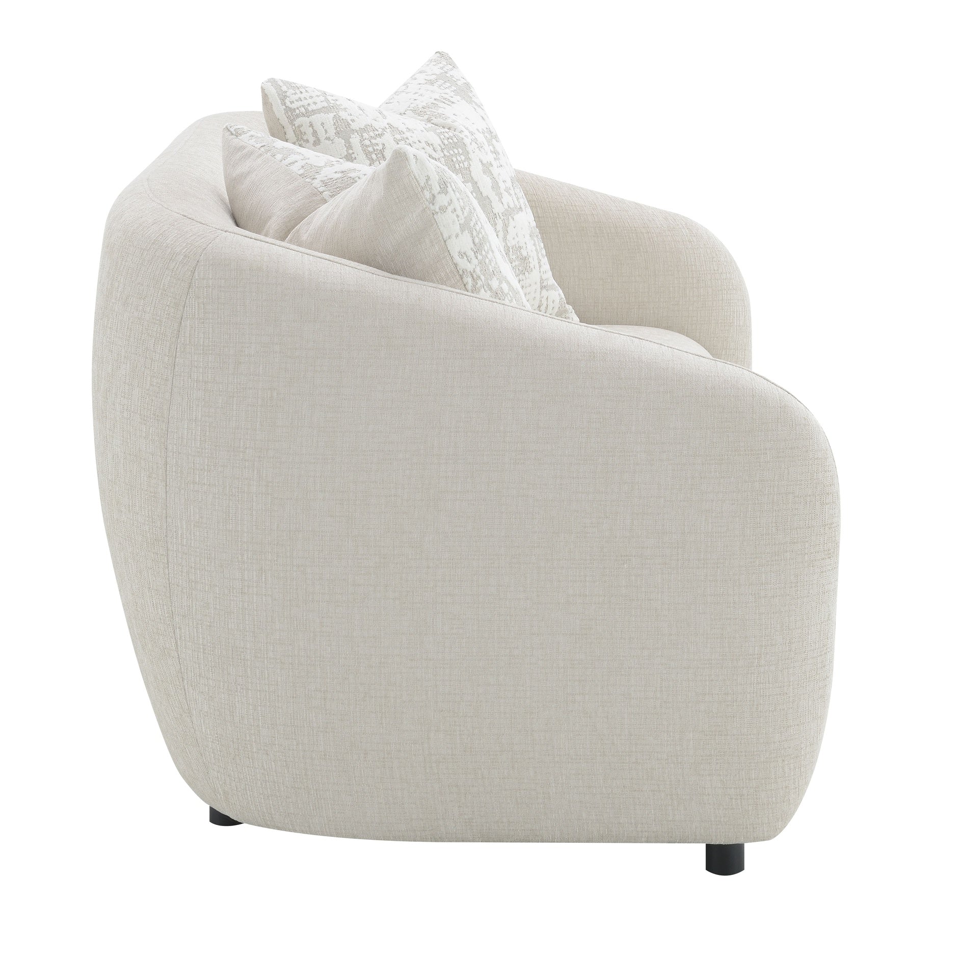 Etienne Beige Linen Loveseat w/3 Pillows