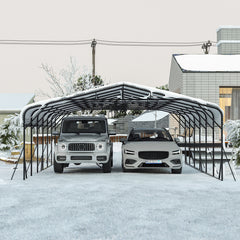 Carport Canopy 20'X30' Heavy Duty Car Port Galvanized Steel Roof, Reinforced Stable Triangle Frame for Snowy Windy Metal Carports Enhanced Base Car Tent for Car,RV,Pickup,Boat,Truck,Tractor