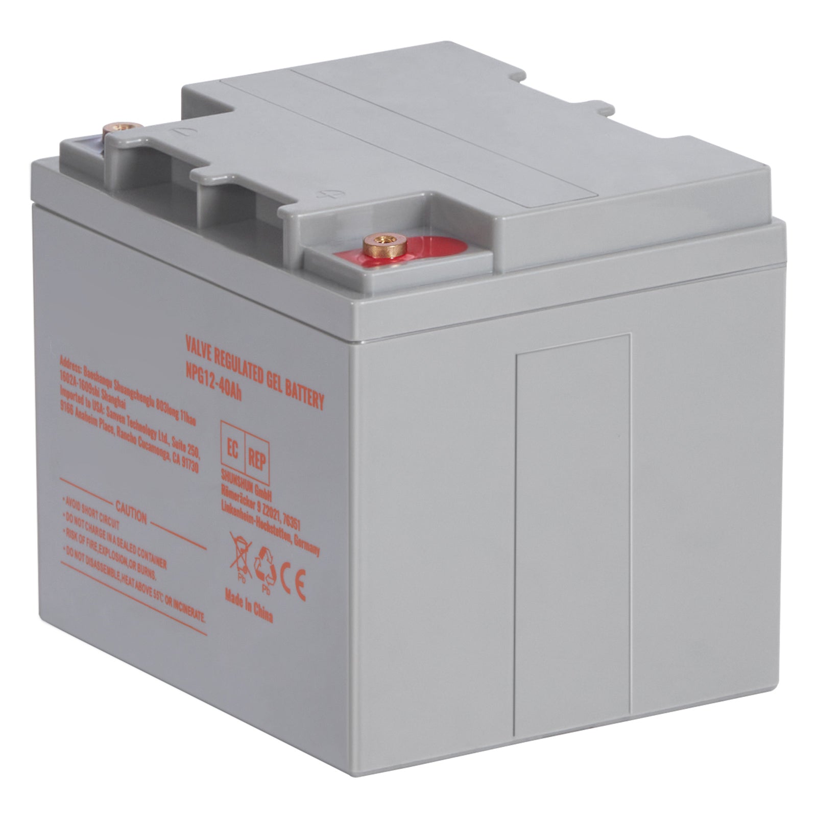 Deep Cycle Battery, 12V 40AH, AGM Marine Rechargeable Battery, High Self-Discharge Rate 400A Discharge Current for Mobility Scooters Electric Wheelchairs Go-Karts e-Bikes, Tested to UL Standards