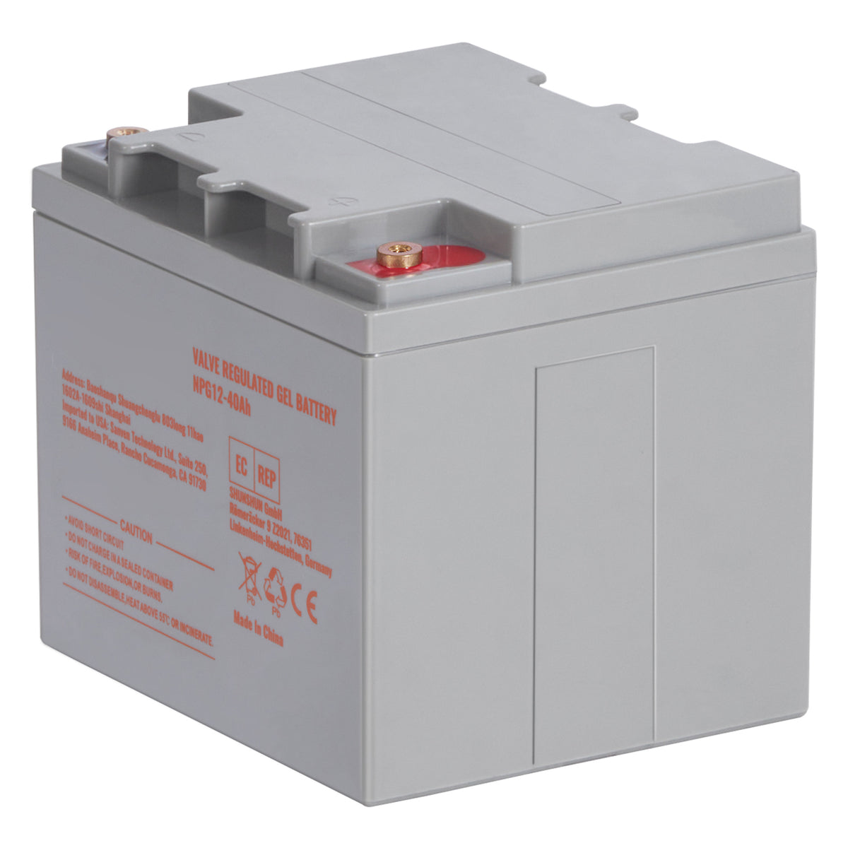 Deep Cycle Battery, 12V 40AH, AGM Marine Rechargeable Battery, High Self-Discharge Rate 400A Discharge Current for Mobility Scooters Electric Wheelchairs Go-Karts e-Bikes, Tested to UL Standards