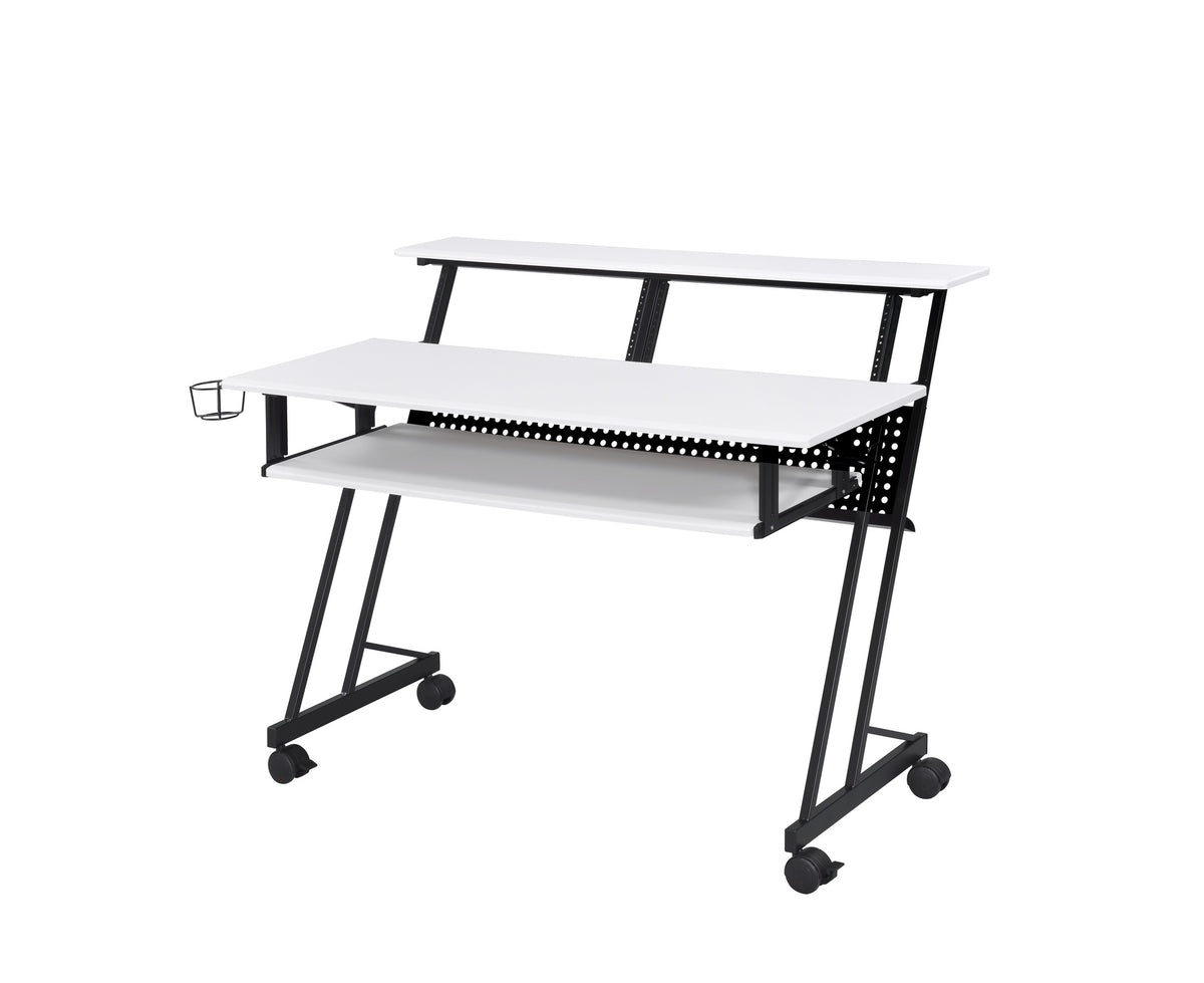 Suitor White & Black Finish Music Recording Studio Desk