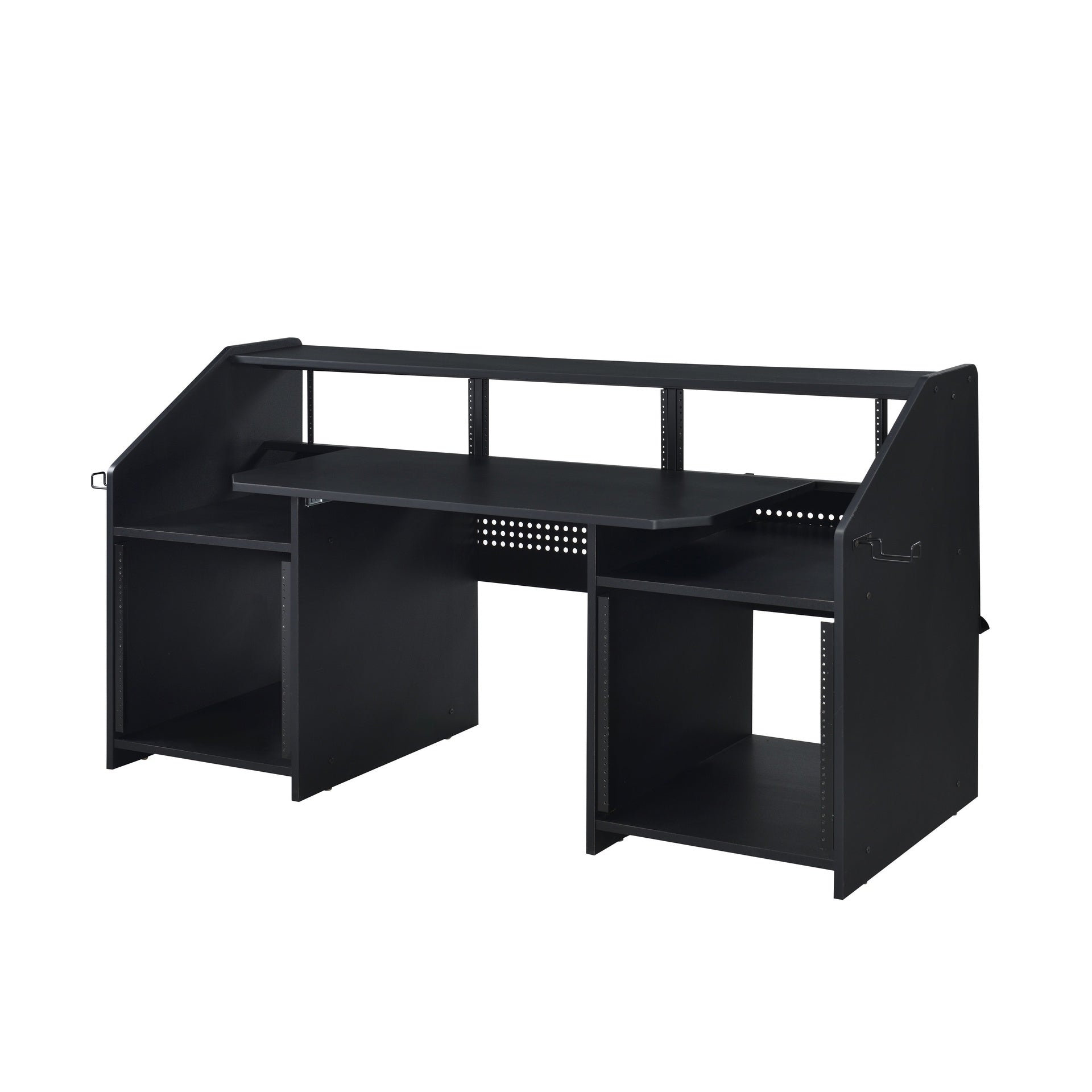 Black Music Desk with Earphone Rack