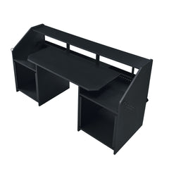 Black Music Desk with Earphone Rack