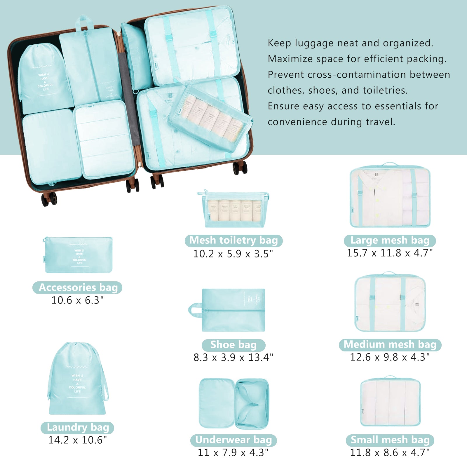 Hardshell Luggage Set with TSA Lock, 360° Spinner Wheels, Lightweight Durable Travel Suitcases for Women/Men Carry-On & Check-In