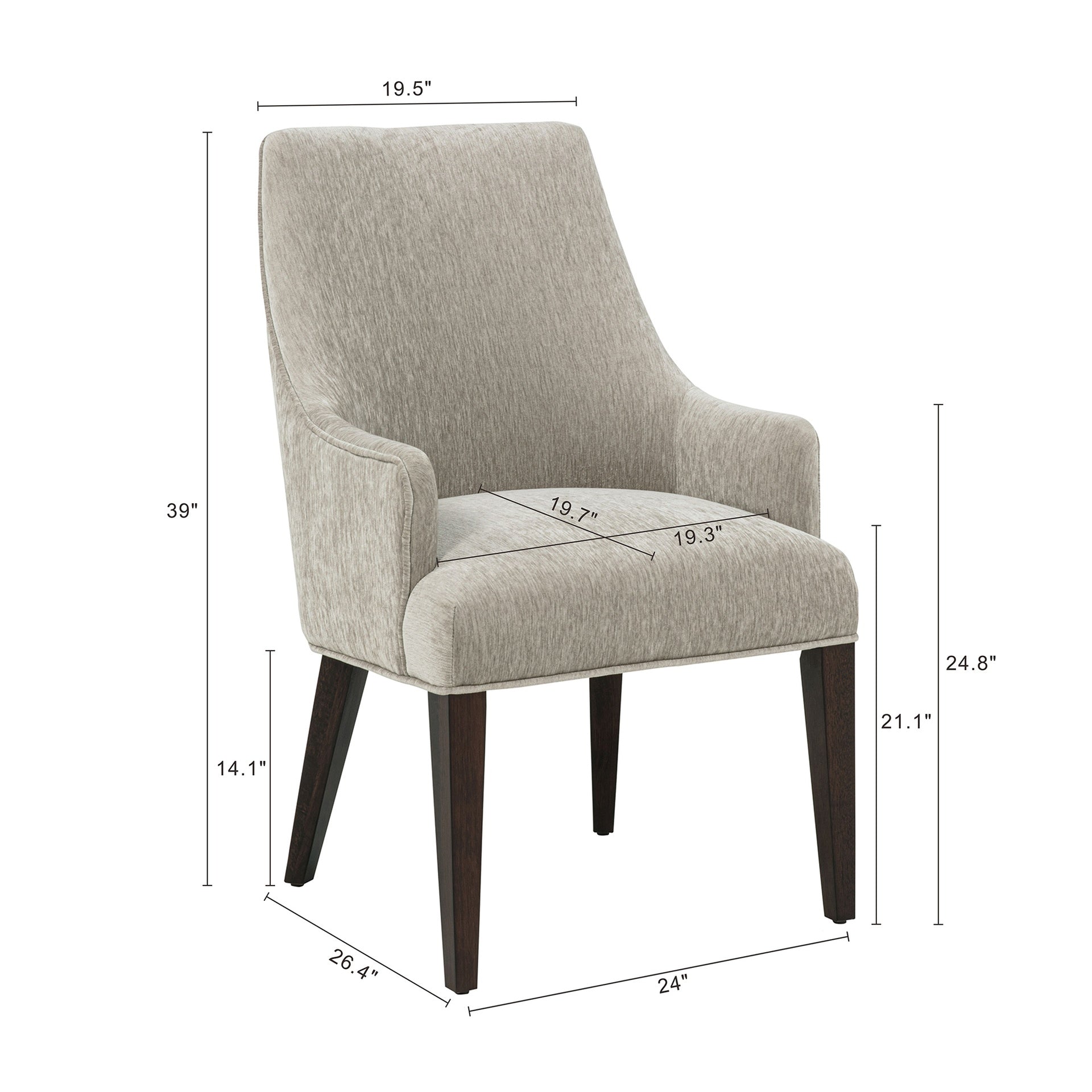 Armchair in Taupe