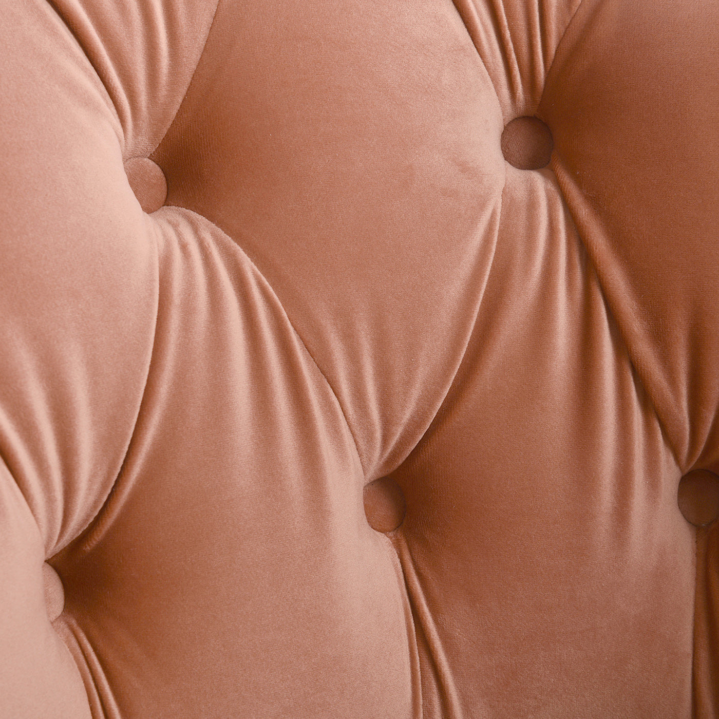 Katherine Tufted Accent Chair, Peach Orange Velvet