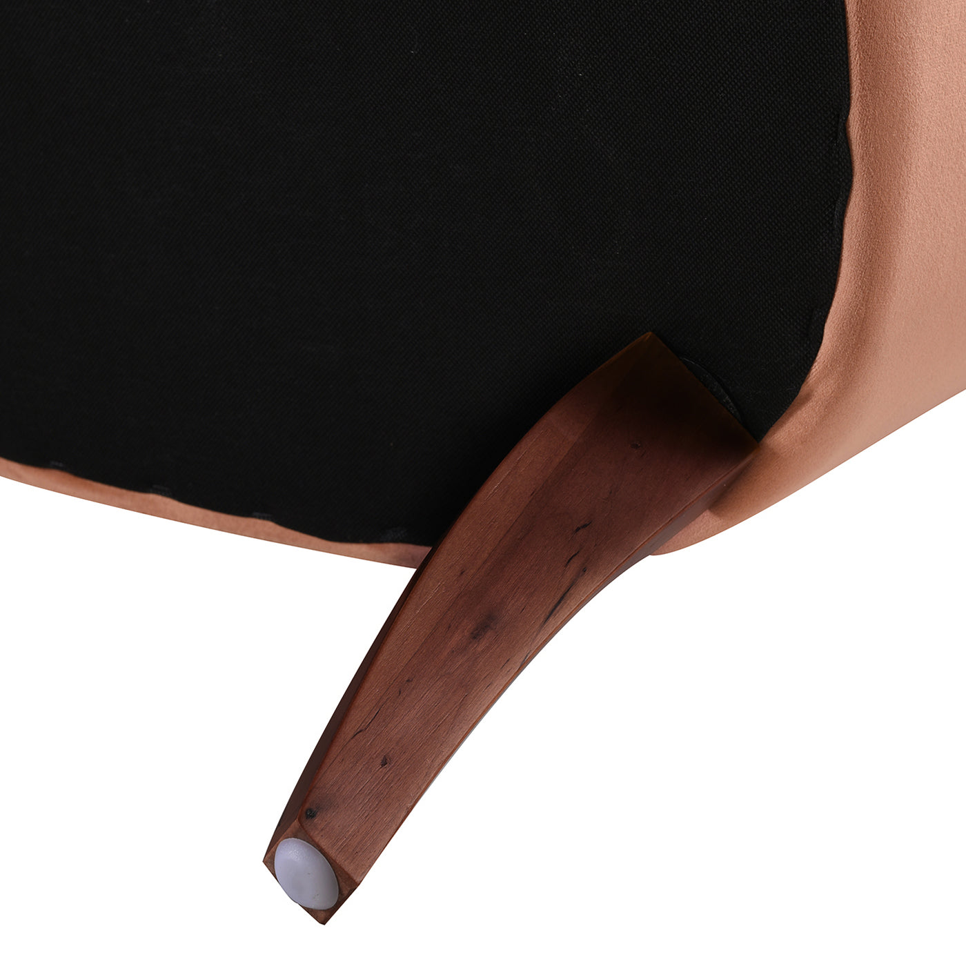 Katherine Tufted Accent Chair, Peach Orange Velvet