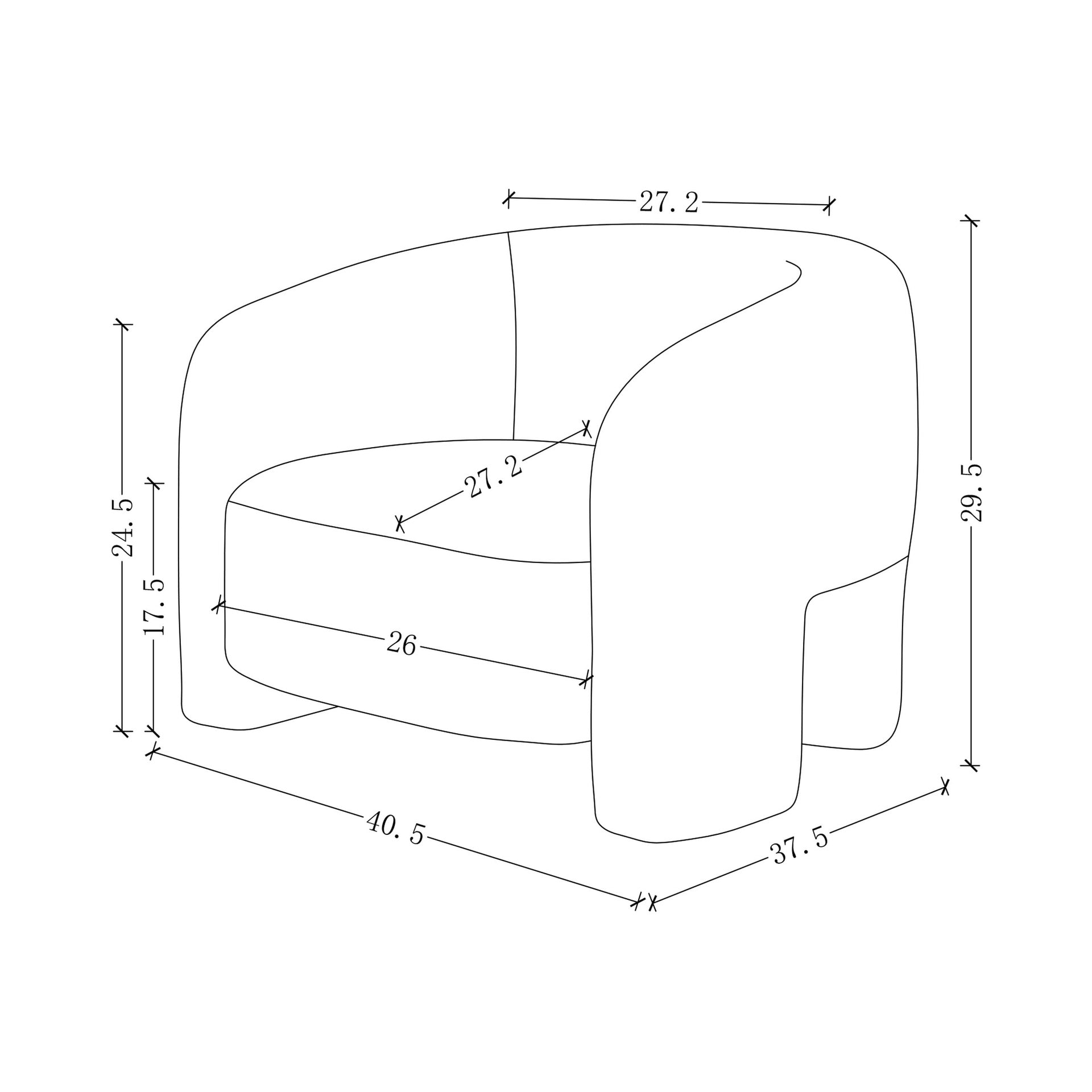 Lounge Chair in Ivory
