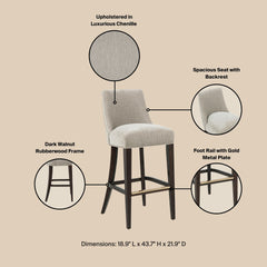 Barstool in Taupe