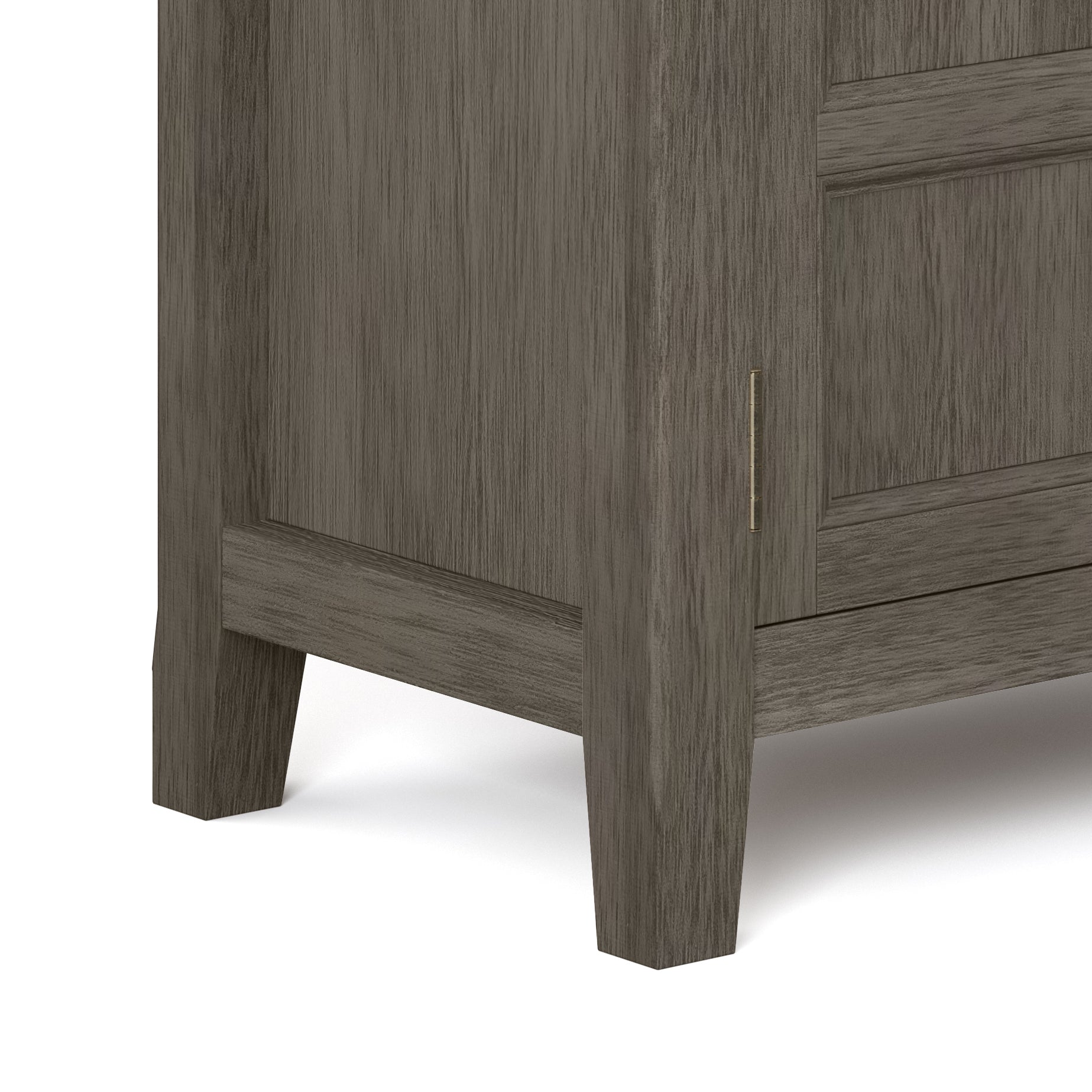 Burlington 30 inch Wide Solid Wood Low Storage Cabinet in Farmhouse Grey