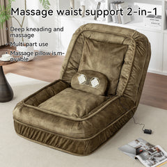 Upholstered Human Dog Bed for Adult & Pets,with 5 Adjustable Position &Massage Pillow, Bean Bag floor sofa with 2 Soft Pillows