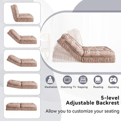 Upholstered Human Dog Bed for Adult & Pets,with 5 Adjustable Position &Massage Pillow, Bean Bag floor sofa with 2 Soft Pillows