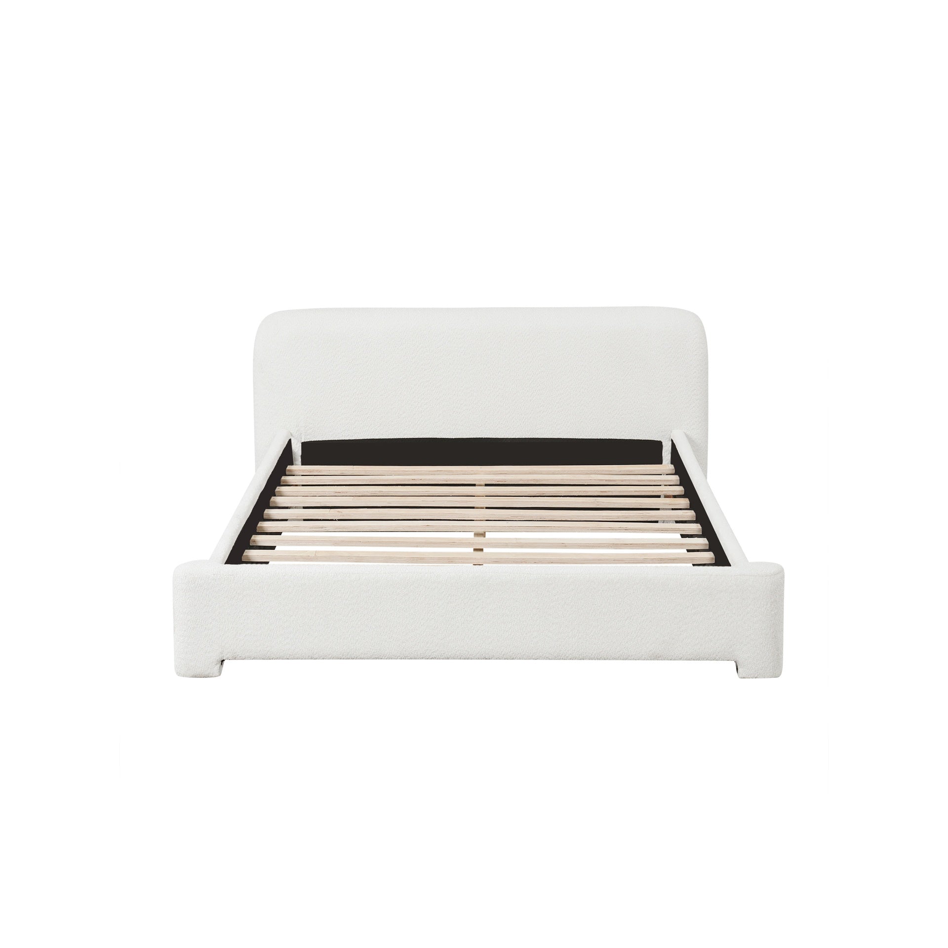 [Cozy White Bouce Upholstered Bed[ - A Dreamy Addition to Your Bedroom, Full