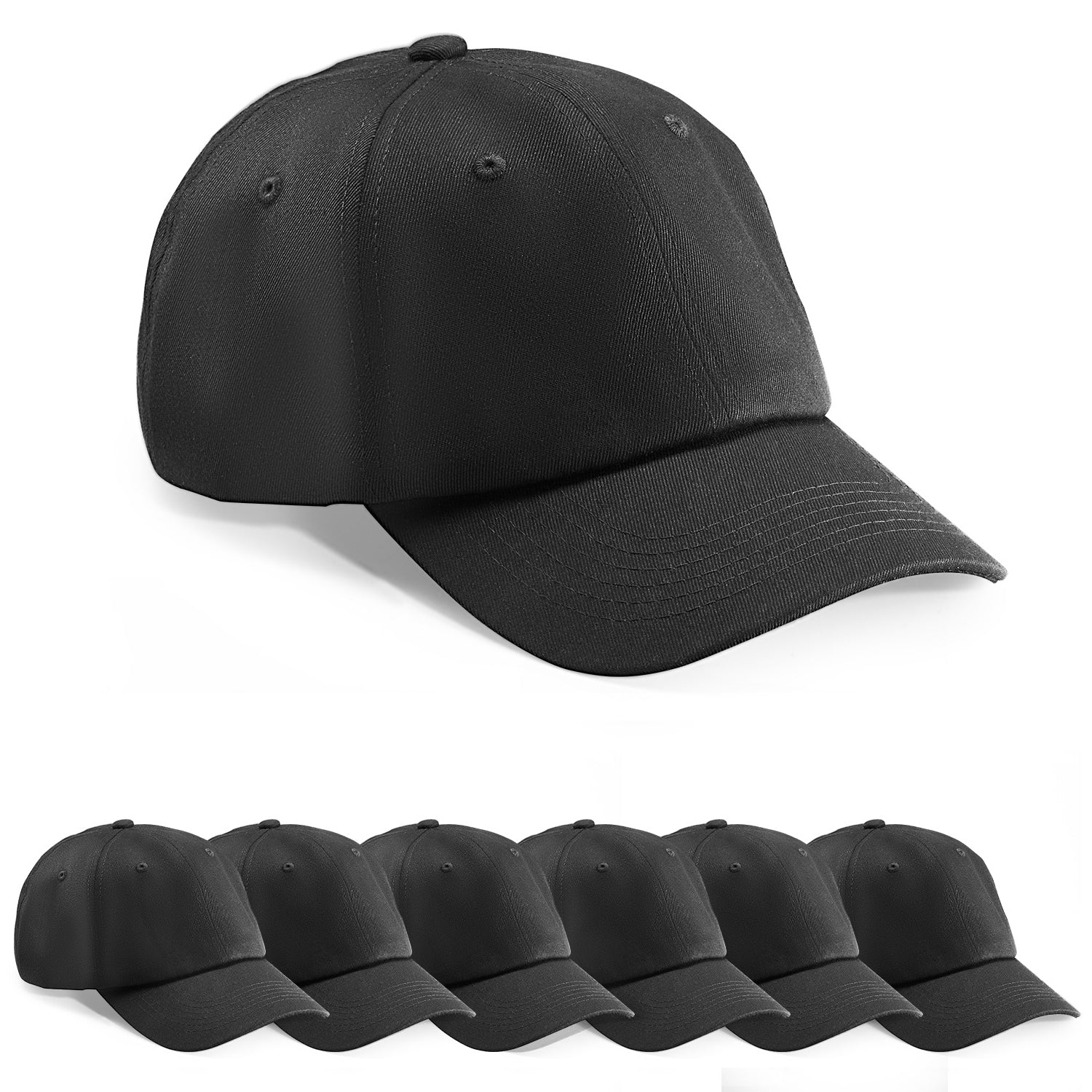 Baseball Cap Plain Baseball Hats with Breathable Cotton Fabric Bulk 12 Pcs