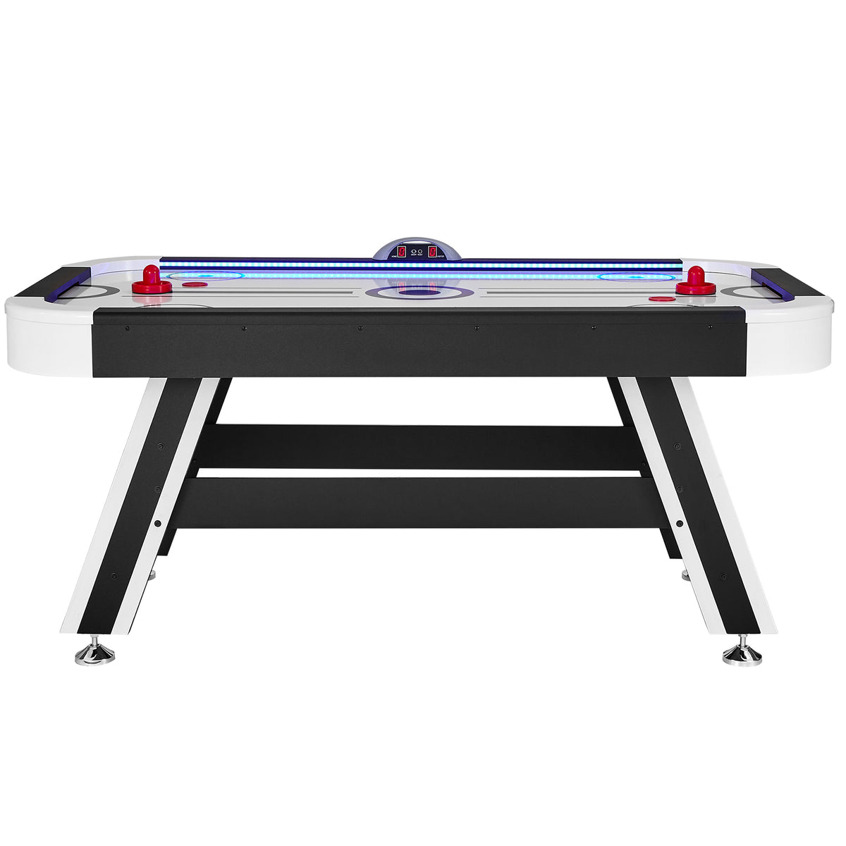 Air-Powered Hockey Table, 72" Indoor Hockey Table for Kids and Adults, LED Sports Hockey Game with 2 Pucks, 2 Pushers, and Electronic Score System, Arcade Gaming Set for Game Room Family Home
