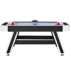 Air-Powered Hockey Table, 72" Indoor Hockey Table for Kids and Adults, LED Sports Hockey Game with 2 Pucks, 2 Pushers, and Electronic Score System, Arcade Gaming Set for Game Room Family Home