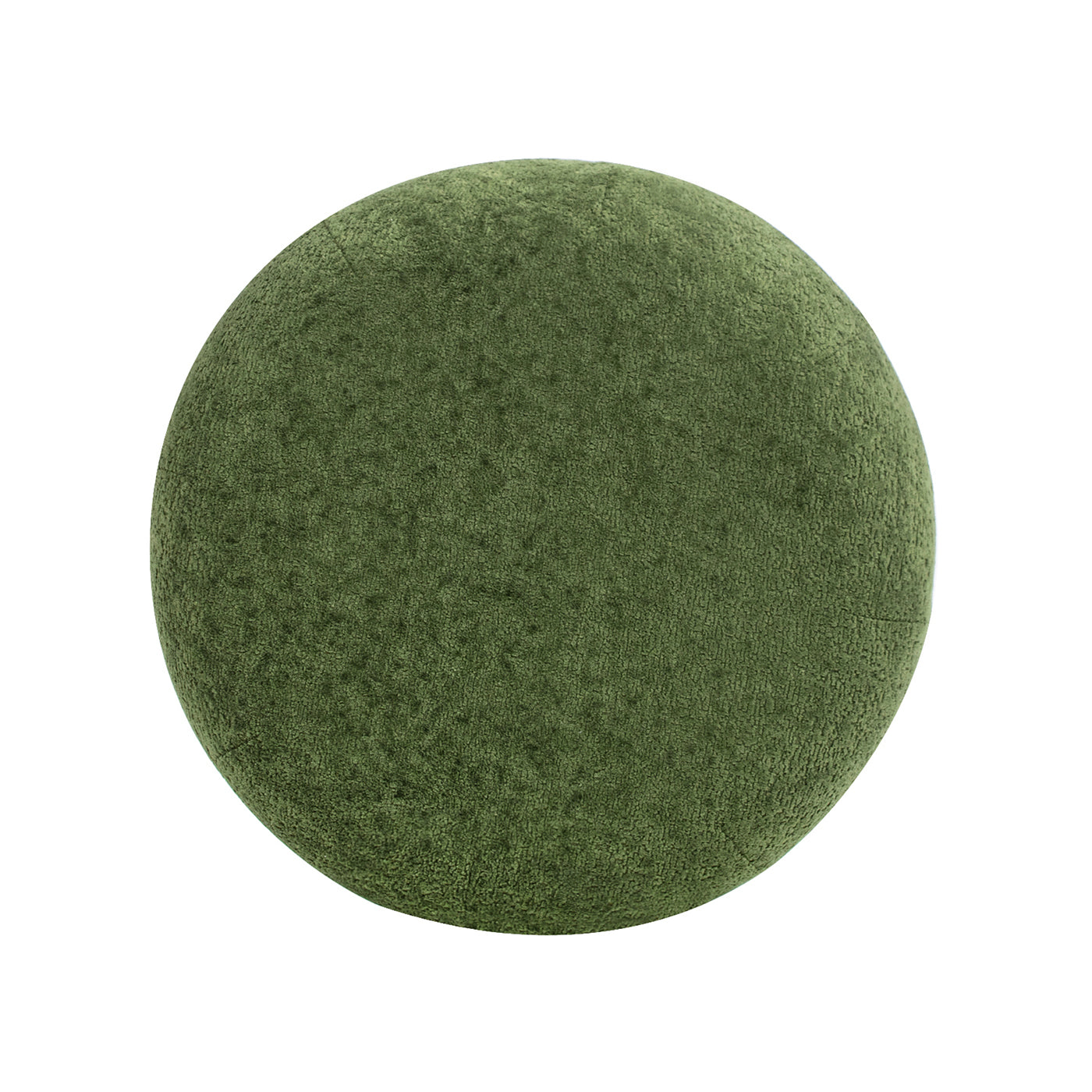 Nest 19.5" Low Round Upholstered Ottoman, Moss Green