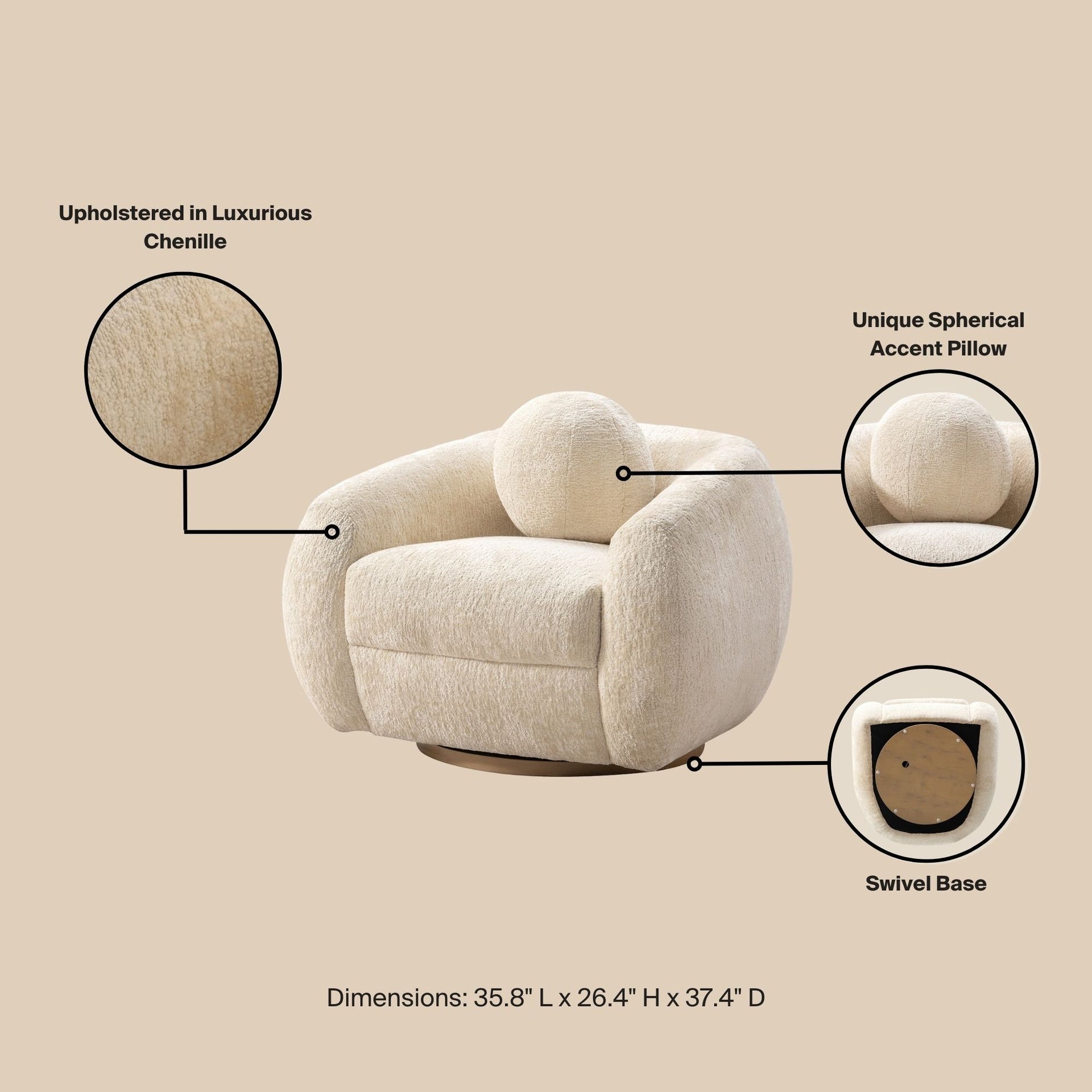 Lounge Chair in Cream