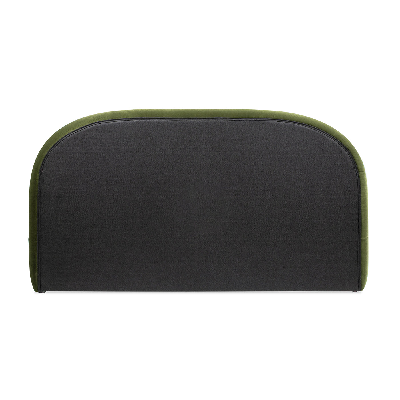 Archie Puffy Grounded Upholstered Platform Bed, Olive Green Performance Velvet