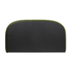 Archie Puffy Grounded Upholstered Platform Bed, Olive Green Performance Velvet