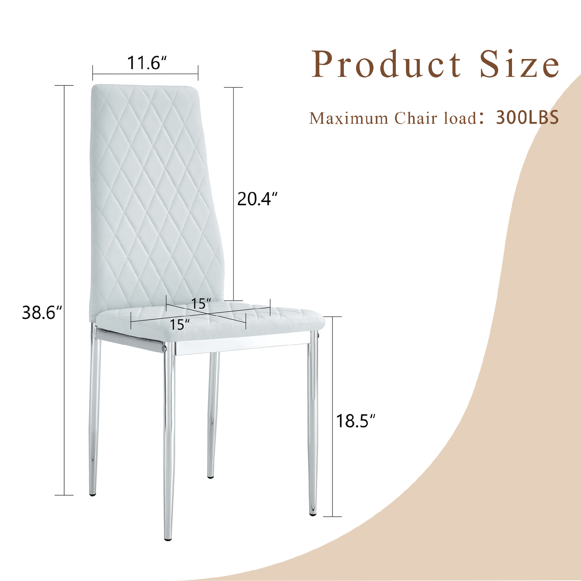 Modern Style Dining Chairs Set of 4 in Light Gray, Essential for Minimalist Homes.Meeting Family Dining Needs,PU Material Seat,Silver Metal Legs,Blending into Various Home Environments.W1151107274