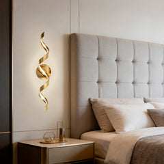 Gold Bathroom Light Fixtures, 24 inch Spiral Design Modern LED Bathroom Vanity Lights Over Mirror, Wall Light Fixtures for Living Room --GOLD