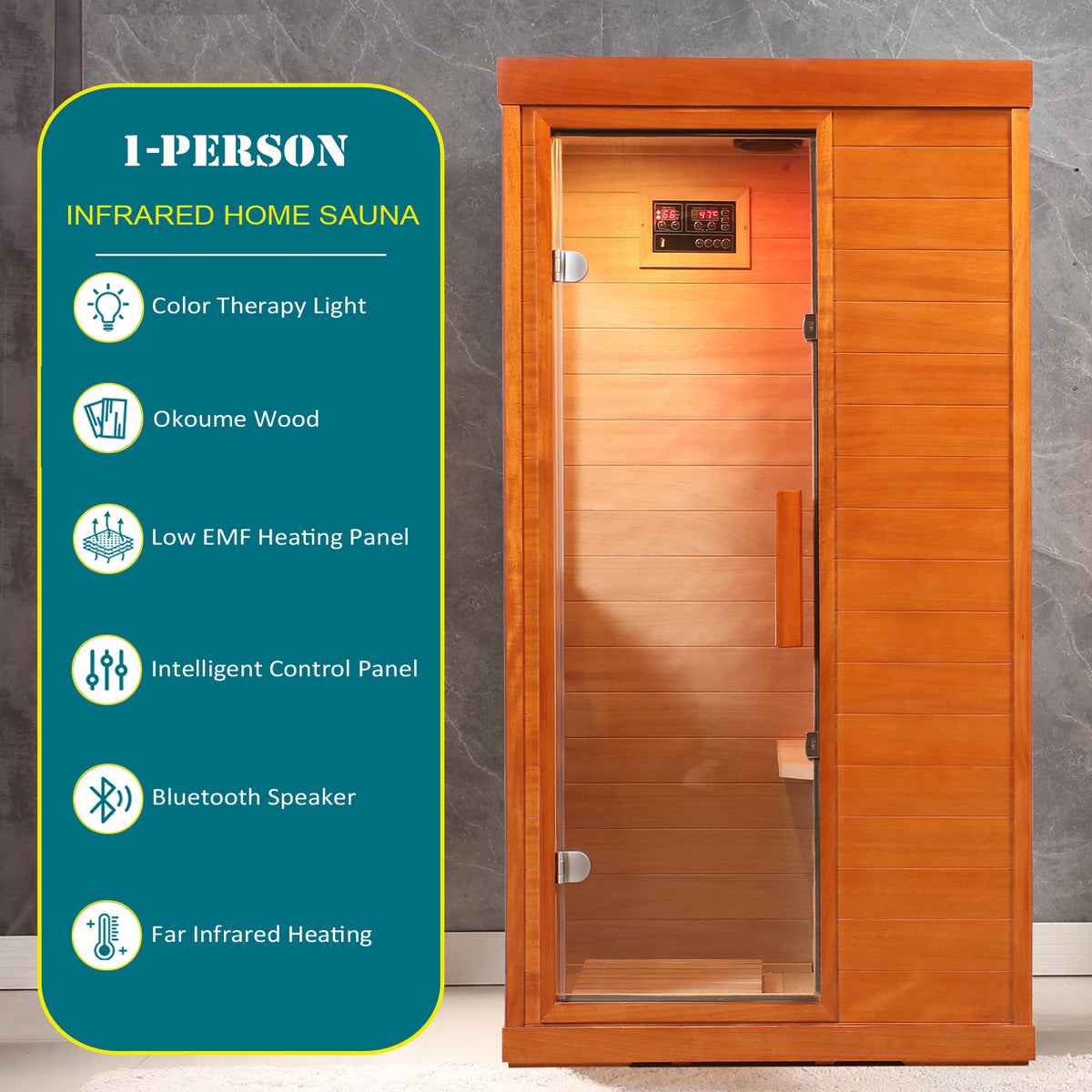Far Infrared sauna room indoor LOW  EMF